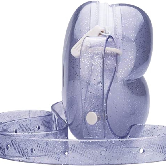 Melissa Clear Glitter Lips Bag - Picture 3 of 5